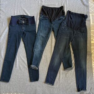 Lot of 3 Women's Blue Maternity Jeans J Brand, Citizens of Humanity, Indigo Blue